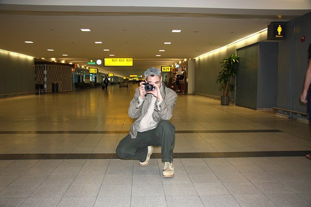 Русский турист в аэропорту Нью-Йорка