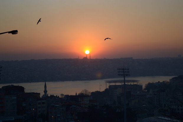 закат в Стамбуле