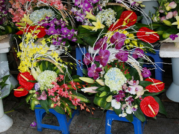 Цветочные ряды в Ханое
