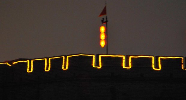 Сиань. Городская стена династии Мин. Вид с балкона отеля