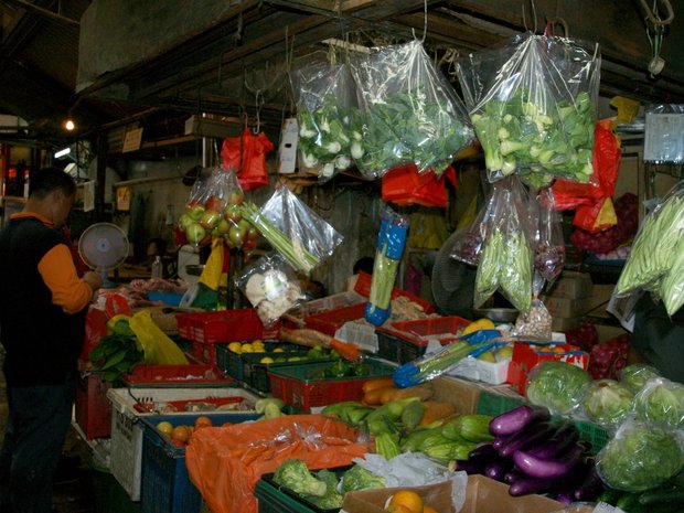 Овощные ряды в Чайна-таун