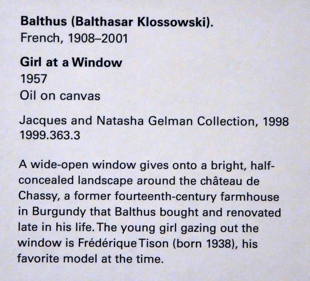 Balthus, the Metropolitan Museum of art, modern and contemporary art, New York, the USA, Метрополитан музей, Нью-Йорк, США