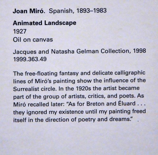 Joan Miro, the Metropolitan Museum of art, modern and contemporary art, New York, the USA, Метрополитан музей, Нью-Йорк, США