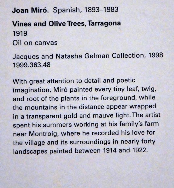 Joan Miro, the Metropolitan Museum of art, modern and contemporary art, New York, the USA, Метрополитан музей, Нью-Йорк, США