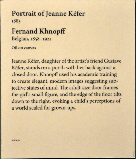 The Getty Center, Современная живопись, Fernand Khnopff , Лос-Анжелес, США